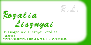 rozalia lisznyai business card